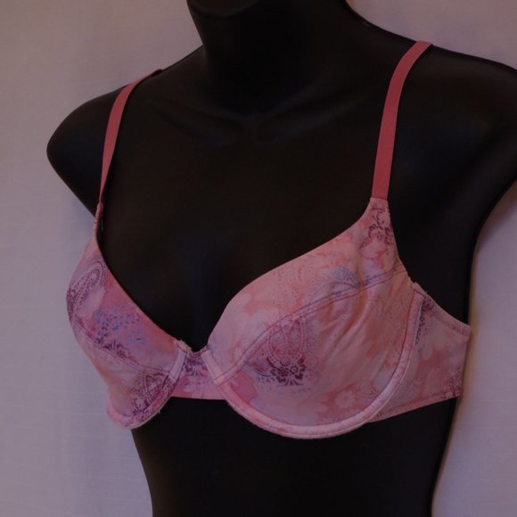 Elita Lightly Lined Paisley Print Underwire Bra- Sz. B 36 - Picture 2 of 3